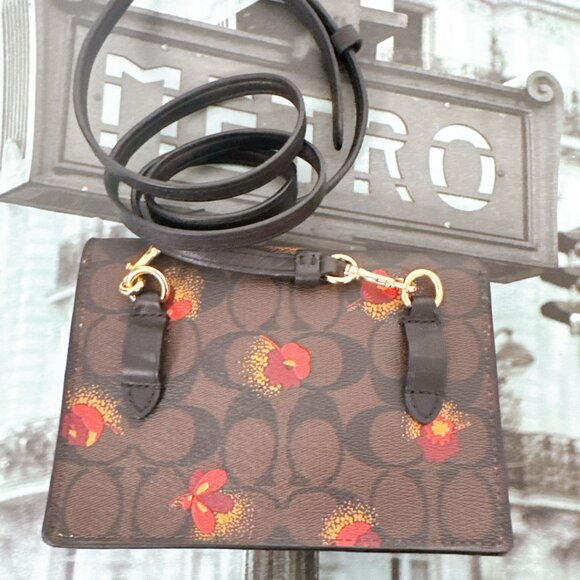 Coach C6040 Foldover Belt Bag In Signature Canvas With Pop Floral Print In Brown - Picture 7 of 9